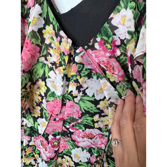 WAYF Nordstrom Tiered Ruffle Floral Maxi Dress XL - Picture 2 of 7